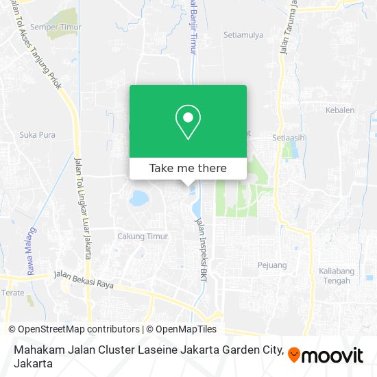 Mahakam Jalan Cluster Laseine Jakarta Garden City map