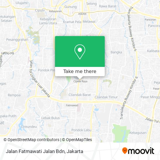 Jalan Fatmawati Jalan Bdn map