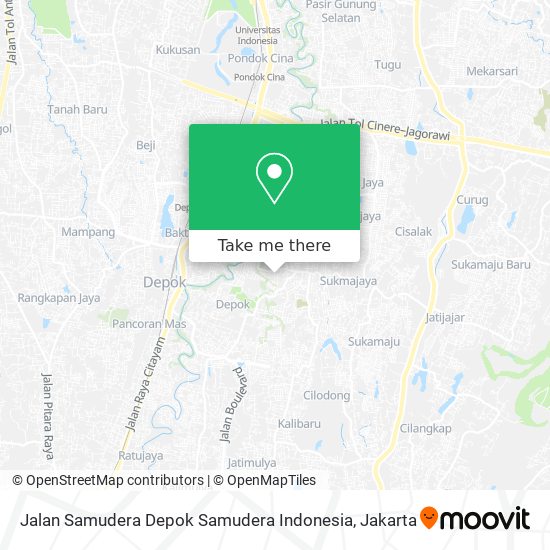 Jalan Samudera Depok Samudera Indonesia map