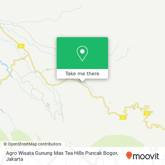 Agro Wisata Gunung Mas Tea Hills Puncak Bogor map