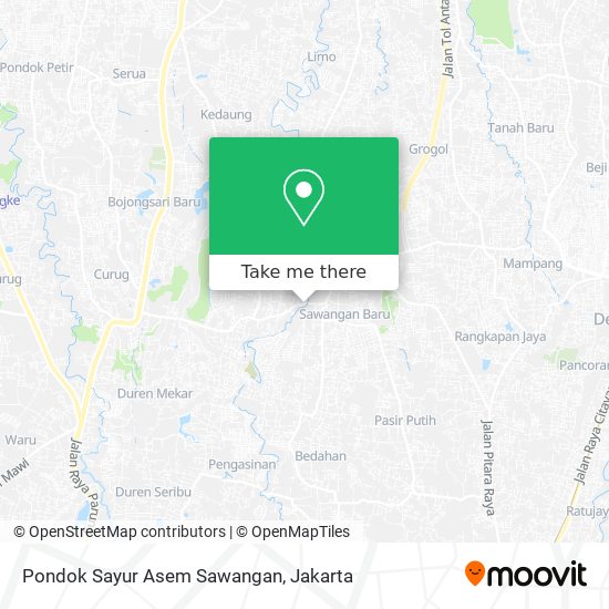 Pondok Sayur Asem Sawangan map