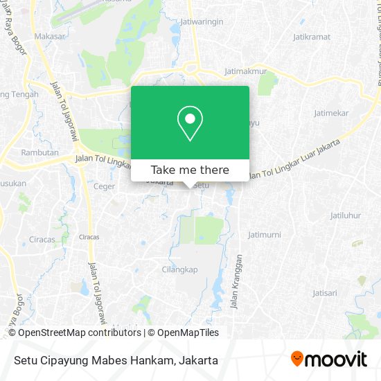 Setu Cipayung Mabes Hankam map