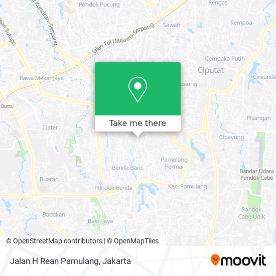 Jalan H Rean Pamulang map