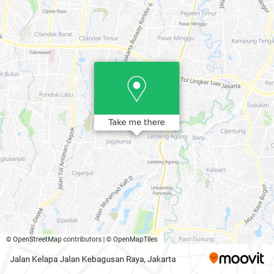 Jalan Kelapa Jalan Kebagusan Raya map
