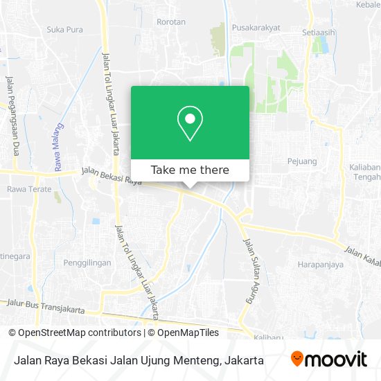 Jalan Raya Bekasi Jalan Ujung Menteng map