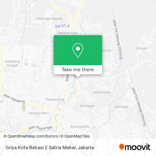 Griya Kota Bekasi 2 Satria Mekar map