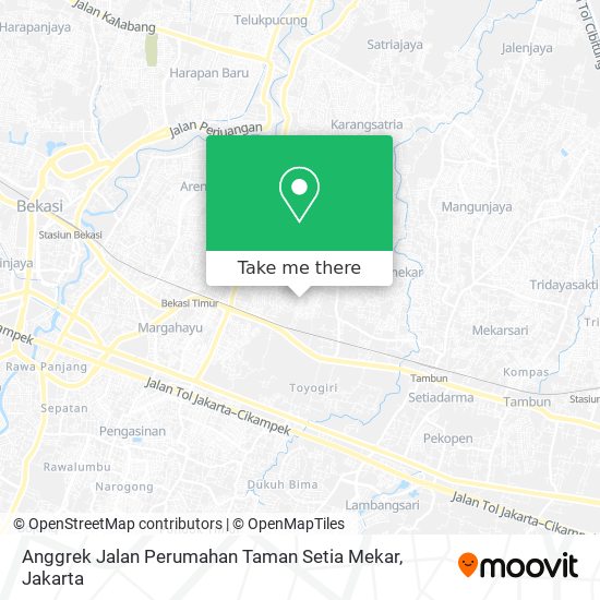Anggrek Jalan Perumahan Taman Setia Mekar map