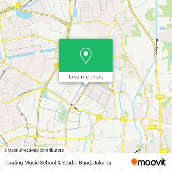 Gading Music School & Studio Band map