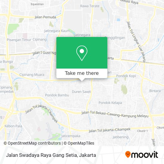 Jalan Swadaya Raya Gang Setia map