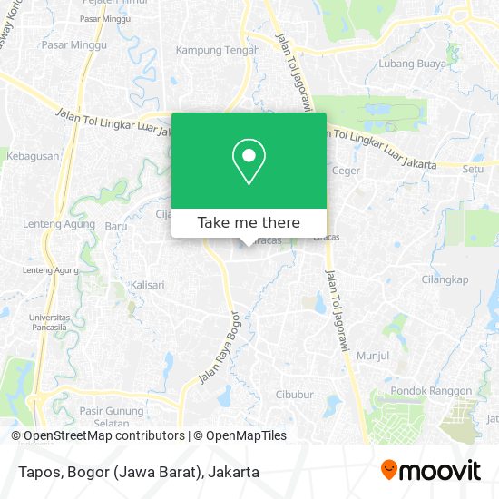 Tapos, Bogor (Jawa Barat) map
