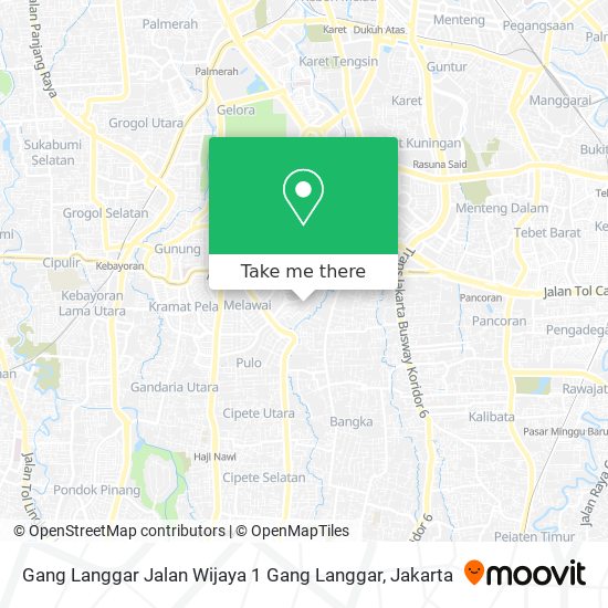 Gang Langgar Jalan Wijaya 1 Gang Langgar map