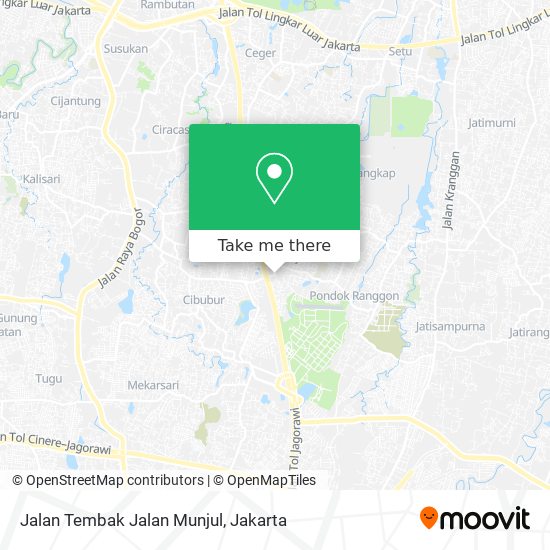 Jalan Tembak Jalan Munjul map