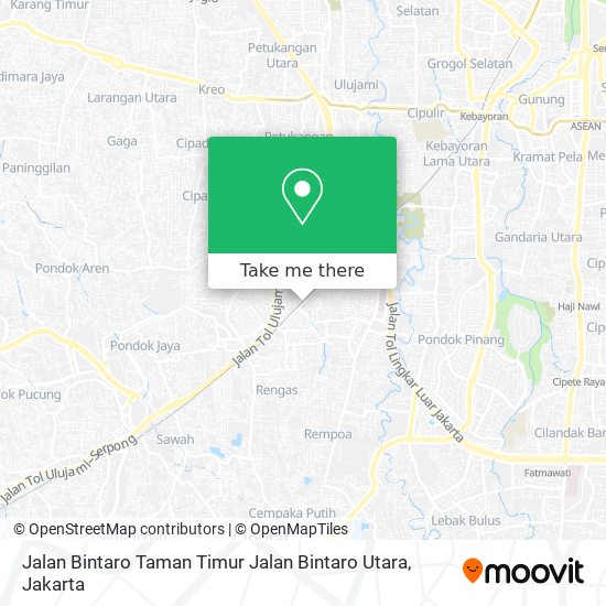 Jalan Bintaro Taman Timur Jalan Bintaro Utara map