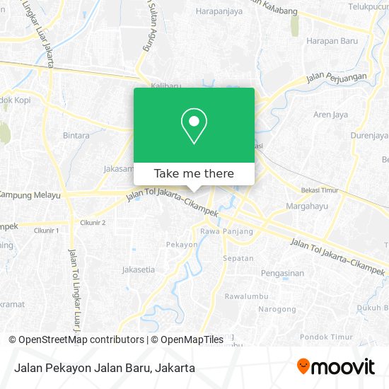 Jalan Pekayon Jalan Baru map
