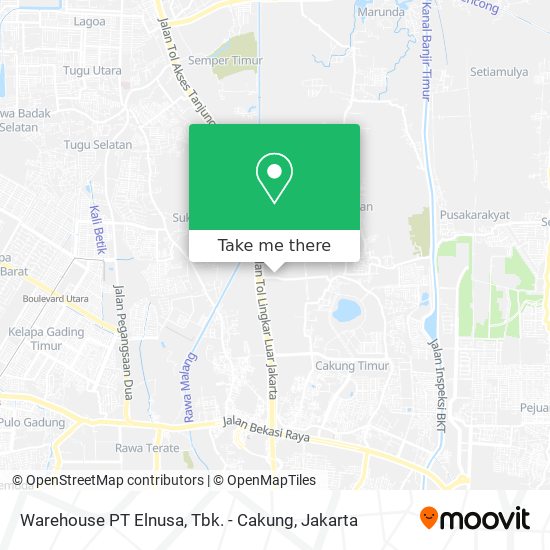 Warehouse PT Elnusa, Tbk. - Cakung map