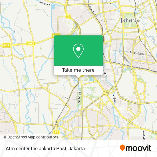 Atm center  the Jakarta Post map
