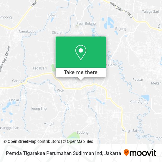 Pemda Tigaraksa Perumahan Sudirman Ind map