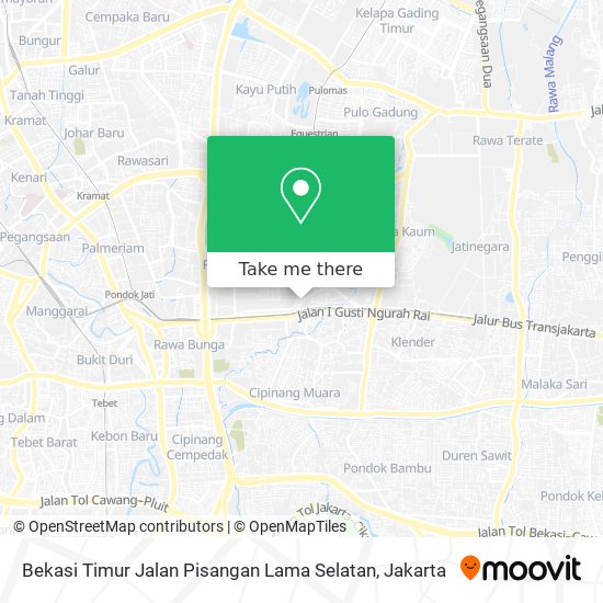 Bekasi Timur Jalan Pisangan Lama Selatan map