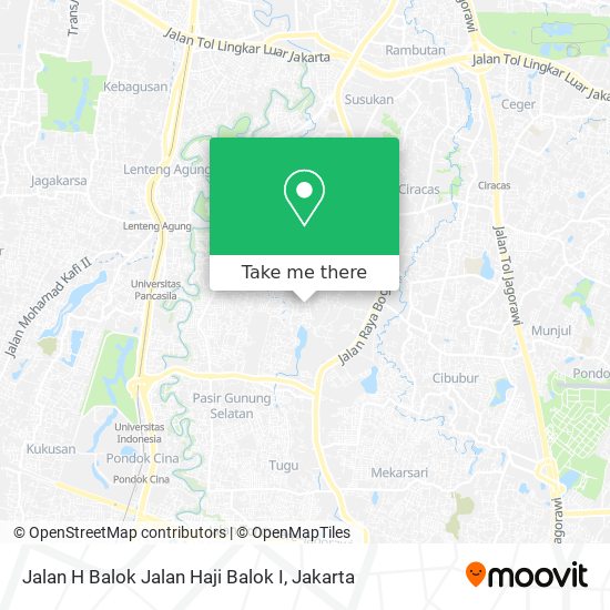 Jalan H Balok Jalan Haji Balok I map