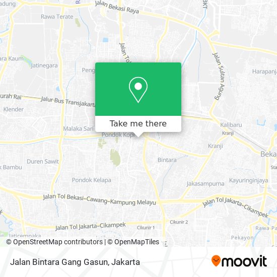 Jalan Bintara Gang Gasun map