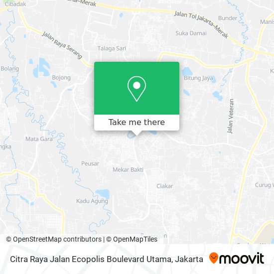 Citra Raya Jalan Ecopolis Boulevard Utama map