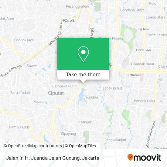 Jalan Ir. H. Juanda Jalan Gunung map