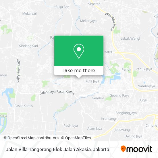 Jalan Villa Tangerang Elok Jalan Akasia map