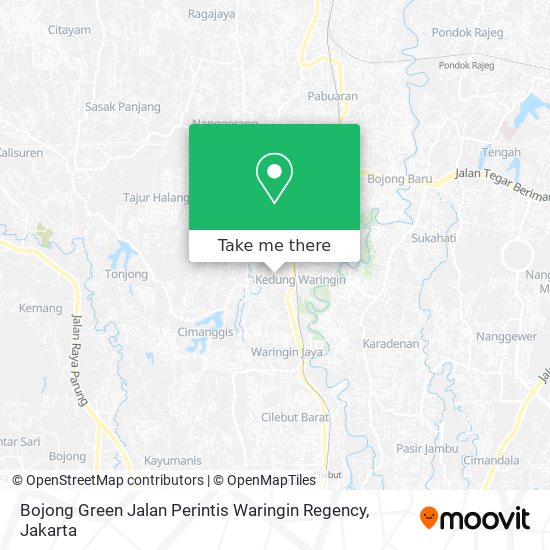 Bojong Green Jalan Perintis Waringin Regency map