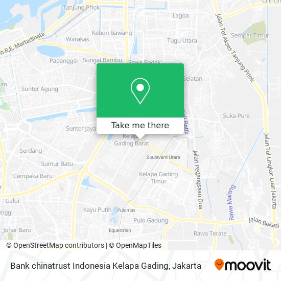 Bank chinatrust Indonesia Kelapa Gading map