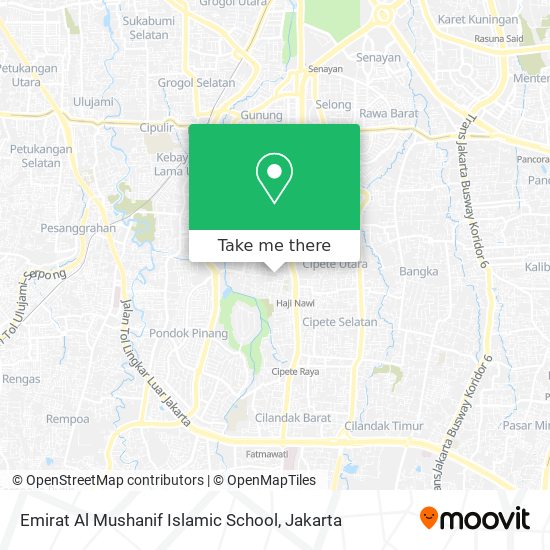 Emirat Al Mushanif Islamic School map