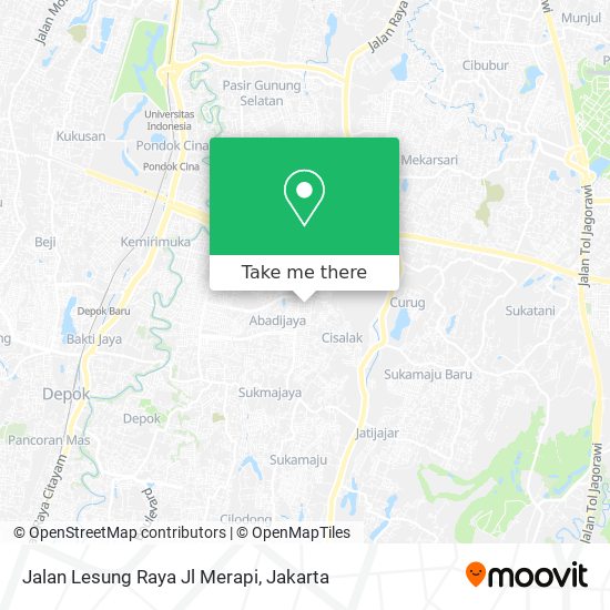 Jalan Lesung Raya Jl Merapi map