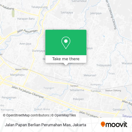 Jalan Papan Berlian Perumahan Mas map