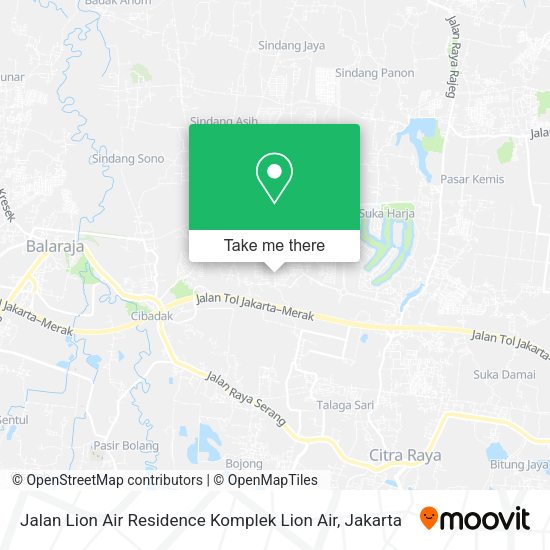 Jalan Lion Air Residence Komplek Lion Air, Sindang Jaya map