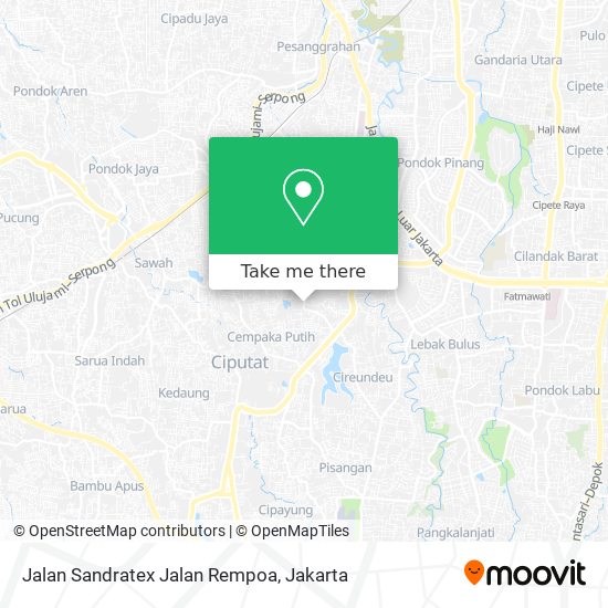 Jalan Sandratex Jalan Rempoa map