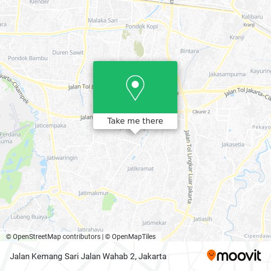 Jalan Kemang Sari Jalan Wahab 2 map