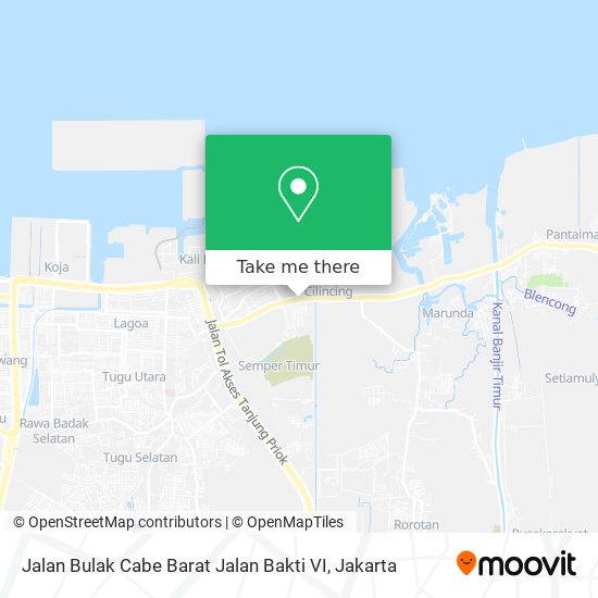 Jalan Bulak Cabe Barat Jalan Bakti VI map