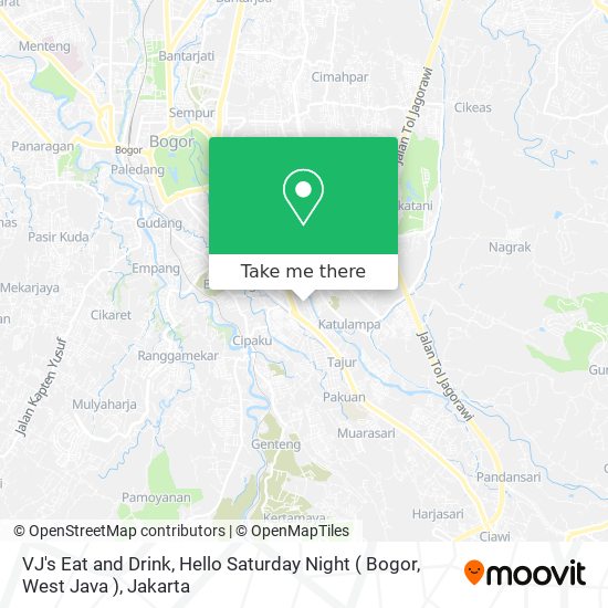 VJ's Eat and Drink, Hello Saturday Night ( Bogor, West Java ) map