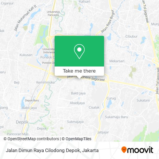 Jalan Dimun Raya Cilodong Depok map