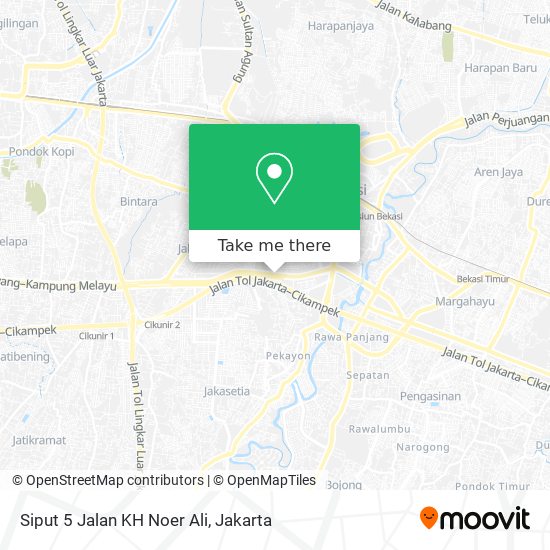 Siput 5 Jalan KH Noer Ali map