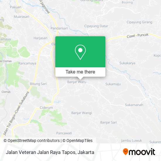 Jalan Veteran Jalan Raya Tapos map