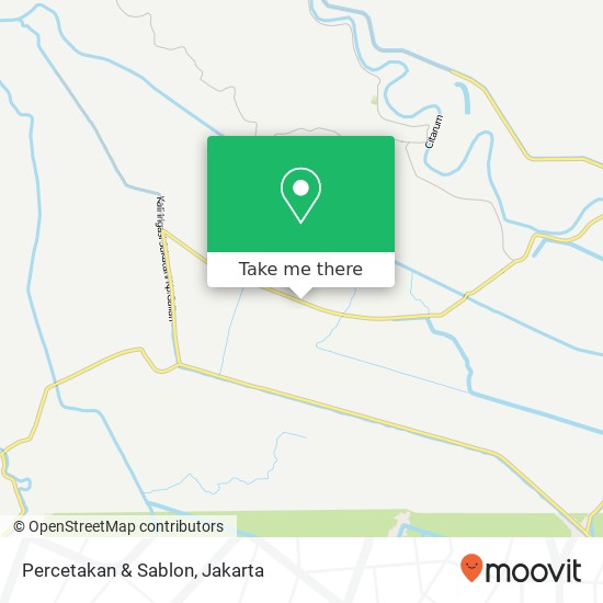 Percetakan & Sablon, Jalan Utan Mada Cabangbungin map