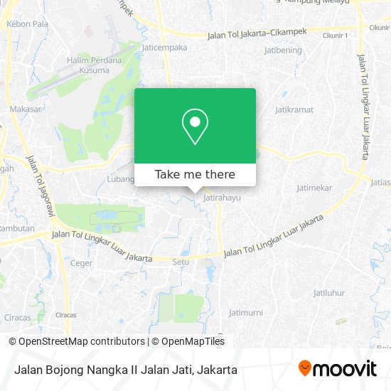 Jalan Bojong Nangka II Jalan Jati map