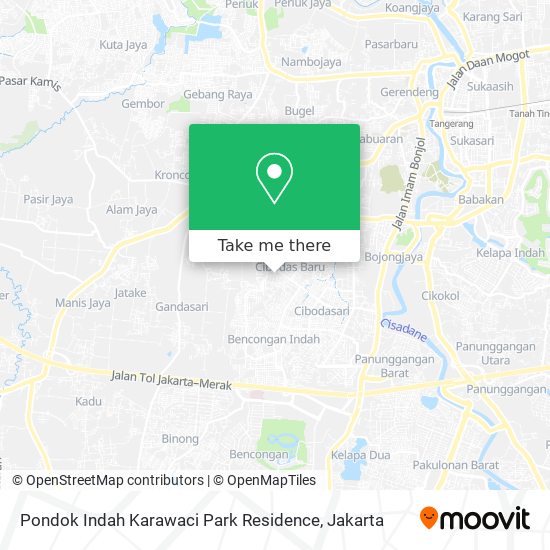 Pondok Indah Karawaci Park Residence map
