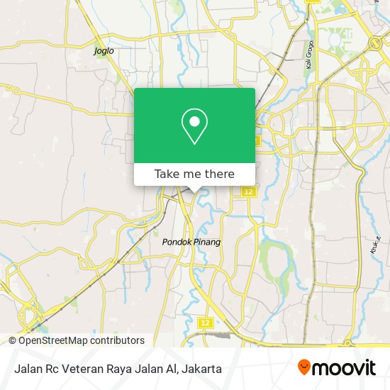 Jalan Rc Veteran Raya Jalan Al map