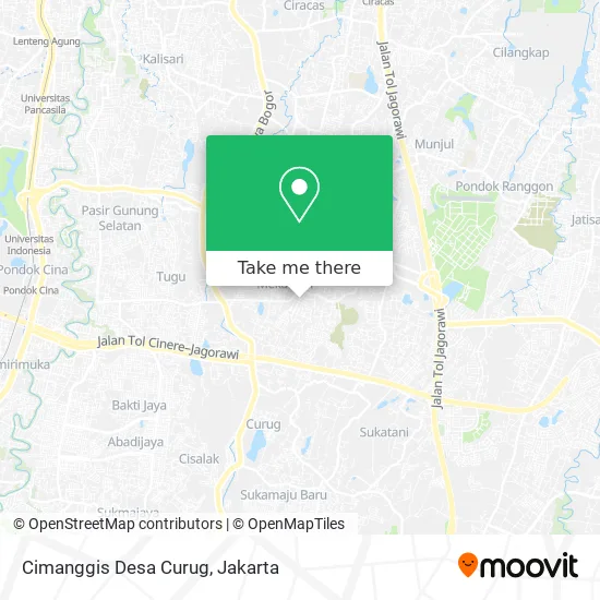 Cimanggis Desa Curug map