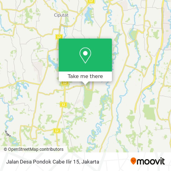 Jalan Desa Pondok Cabe Ilir 15 map