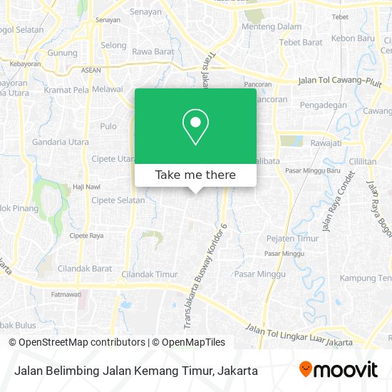 Jalan Belimbing Jalan Kemang Timur map