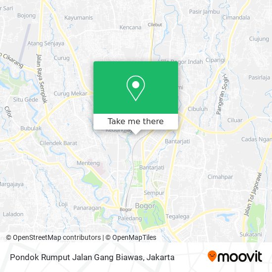 Pondok Rumput Jalan Gang Biawas map