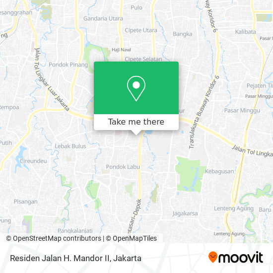 Residen Jalan H. Mandor II map