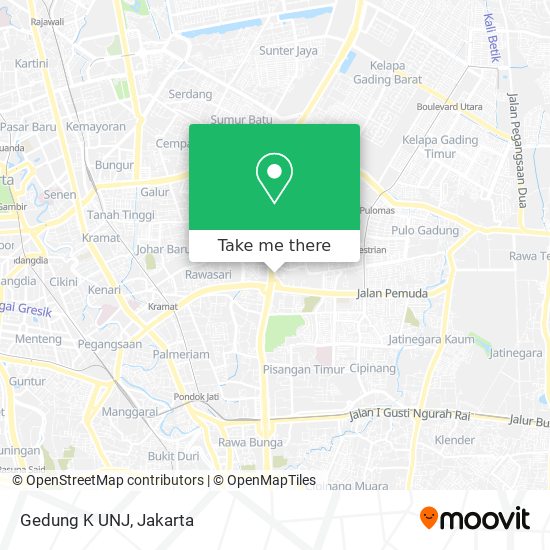 Gedung K UNJ map